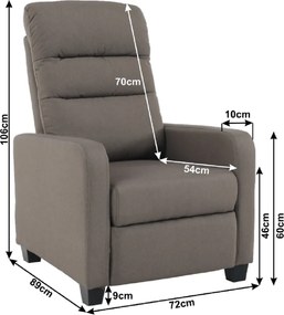 Relaxáló fotel, barna, TURNER