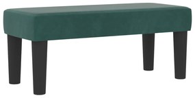 Box Spring Ágy Matraccal és Pad Sötét Zöld 90x190 cm Bársonyos