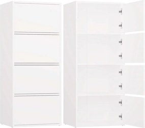 ALMA (4 polcos) komód, 50x119x40 cm, fehér