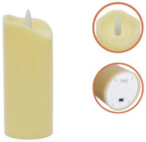 LED oszlopos gyertya RUHHY 12,5 cm bézs