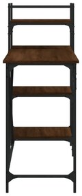 barna tölgyszínű számítógépasztal polcokkal 120x47x109 cm