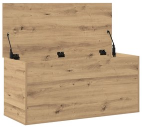 Tároló Doboza Fedéllel Kézműves Tölgy 100x42x46 cm Mérnöki Fa