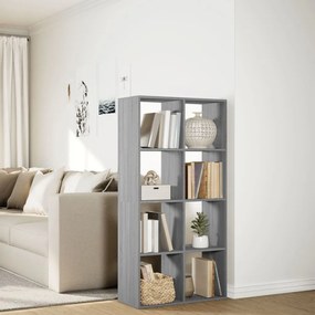 szürke sonoma szerelt fa elválasztó könyvespolc 69,5x29x137,5cm