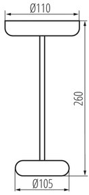 Kanlux 37312 - LED Dimmelhető újratölthető lámpa FLUXY LED/1,7W/1800 mAh IP44 kék