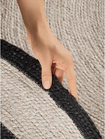 Világos natúr színű kétoldalas-kézi szövésű juta kerek szőnyeg ø 150 cm Lina – Hanse Home