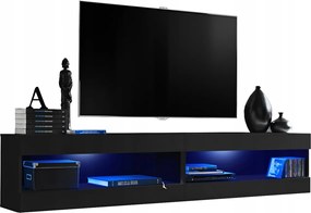 Rtv bútor szett Tivoli SET4 Fekete/Fekete, Kék Led