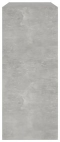 betonszürke térelválasztó könyvszekrény 80 x 30 x 72 cm