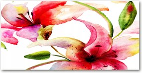 Fotó vászonkép edzett üveg Liliom 140x70