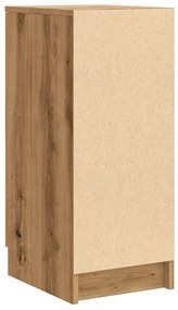 kézműves tölgy színű szerelt fa cipősszekrény 29,5x35x70 cm