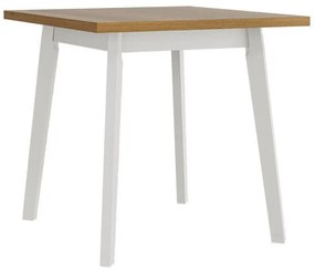 Asztal Victorville 303Grandson tölgy, Fehér, 75x80x80cm, Laminált forgácslap, Fa, Részben összeszerelt