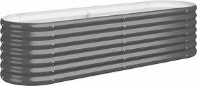 vidaXL antracitszürke horganyzott acél kerti magaságyás 152x40x36 cm