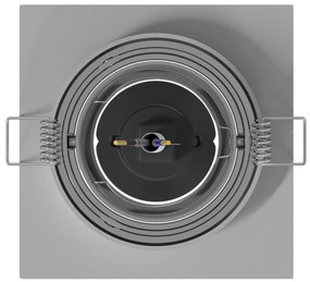 beépített spotlámpák 24 db Négyzet GU10 Ezüst 91x91 mm