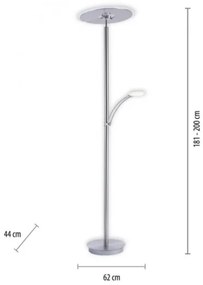 Paul Neuhaus 673-55- LED Dimmelhető állólámpa ARTUR 2xLED/21W/230V+1xLED/6W
