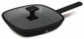 Matt fekete indukciós tapadásmentes grill serpenyő fedővel 28 cm Berlinger Haus Matte Black