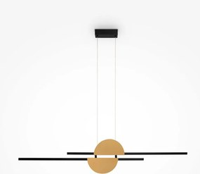 MAYTONI MOD179PL-L26BS4K SKYLINE Modern Led Függesztett Lámpa Fekete, Sárgaréz LED IP20