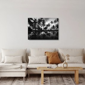 Egy trópusi sziget képe (üvegen) (70x50 cm)