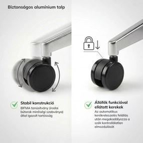 Ergonomikus irodai szék sötétszürke VECTOR