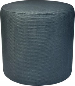 Kerek makalu puff finom plüss antracit kivágásokkal