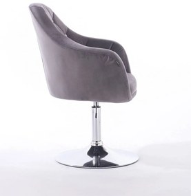 HR830 Grafit Modern Velúr Szék Krómozott lábbal