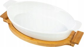 Kerámia edény bambusz alappal Florina Modeno ovális 33,5 cm