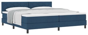 Box Spring Ágy Matraccal Kék 200x200 cm Szövet