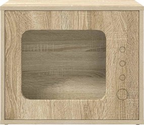 vidaXL Macska Ház Sonoma 51 x 30 x 42,5 cm Faanyag