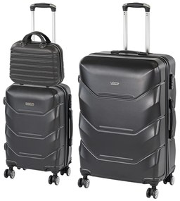 TraveLux Max IX gurulós bőrönd szett fekete