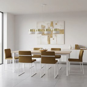 Emibig modern függeszték lux fehér arany emi1650/4