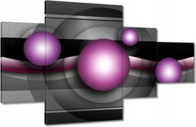 Festmények 130x80 Lila gömbök Absztrakt