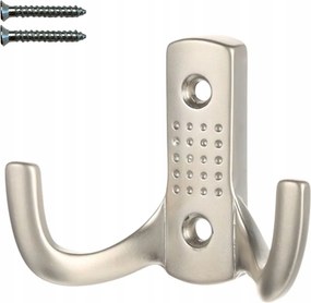 Fürdőszobai fali akasztó matt Nikkel törölközőtartó akasztó 2 karos