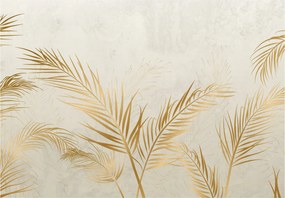 Fotótapéta Pálmalevelek Beton Tollak Hálószoba Nappali Tapéta 250x175