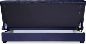 Ágyazható kanapé sötétkék színben, velúr kárpittal SIGMA
