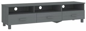 HAMAR sötétszürke tömör fenyőfa TV-szekrény 158 x 40 x 40 cm