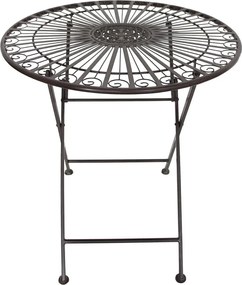 Sötétbarna fém kétszemélyes kerti étkezőgarnitúra – Garden Pleasure