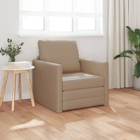 vidaXL Földi kanapéágy 2 az 1-ben Kávébarna 74x77x81 cm Műbőr