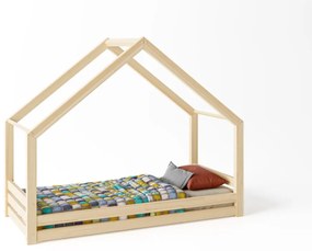 Domináns prémium házikó ágy választható leesésgátlóval ágy méret: 70 x 140 cm, fiók, lábak: lábak nélkül, Leesésgátlók: egyik sem