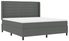 Boxspring Ágy Matracra Sötétszürke 180x200 cm Szövet