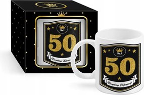 Szülinapi bögre Boss 50 éves doboz arany felirat