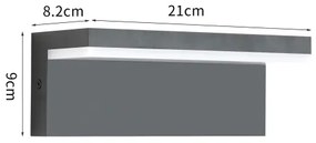 Brilagi - LED kültéri fali lámpatest TESSI LED/10W/230V antracit IP54