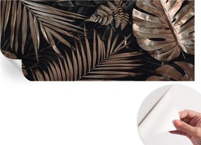 Öntapadós tapéta Fali furnér 3D hatás Egzotikus levelek 250x104 cm