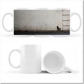 Nyomott mintás bögre Cica