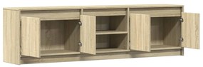 sonoma tölgy színű szerelt fa LED-es TV-szekrény 180x34x50 cm