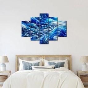Kép – Halak a hullámokban (150x105 cm)