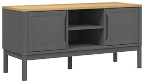 FLORO szürke tömör fenyőfa TV-szekrény 114 x 43 x 55 cm