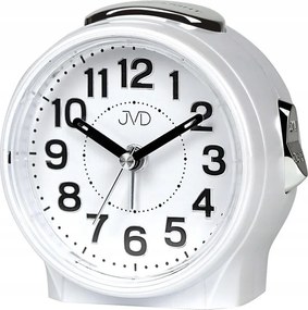 Közepes 9,5 cm-ES Fehér Jól Olvasható Megvilágított Ébresztőóra Szundival Jvd SRP9604.2