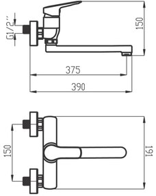 Novaservis - Mosdó/mosdócsap METALIA fényezett króm