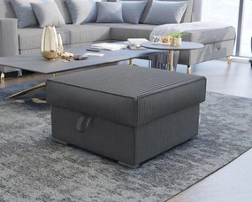 Taburet SMART COSARO XL tárolóval 71x71 cm, sötétszürke