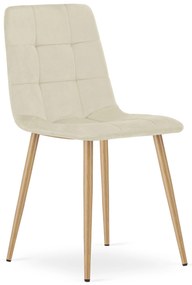 Világosbézs bársony szék KARA