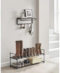 ALVORO cipőtároló fekete