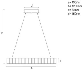 LED dimmelhető csillár kábelen LED/75W/230V 3000-6500K átm. 49 cm + távirányító
